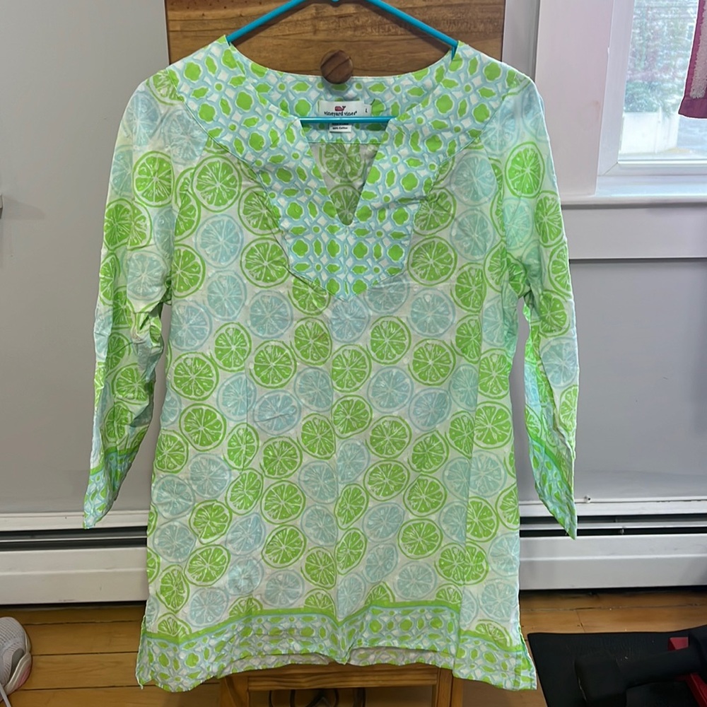 Vineyard Vines Tunic Lime Top